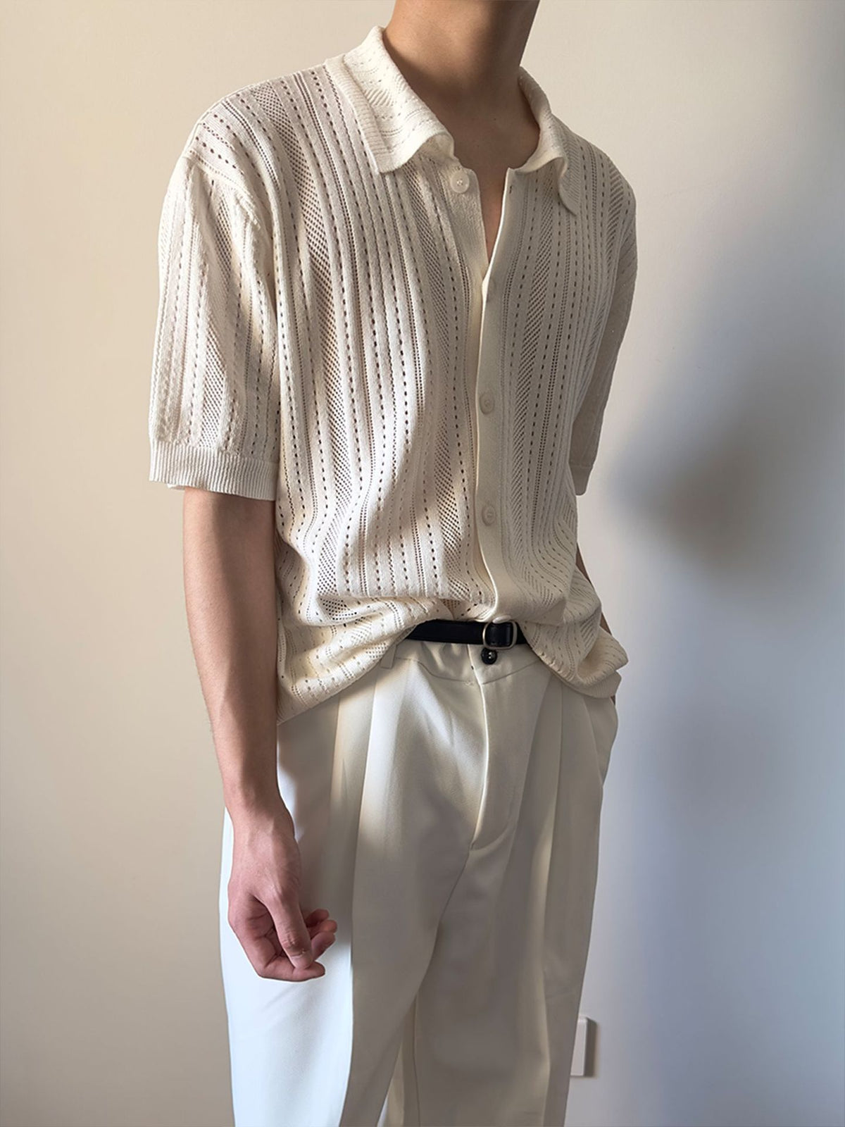 Vintage Strickpullover mit Reverskragen für Herren – Bild 5 | LuxeStyle