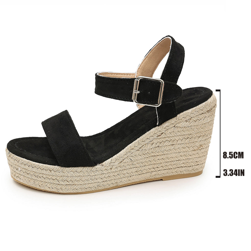 Keilabsatz-Sandalen mit Riemchen