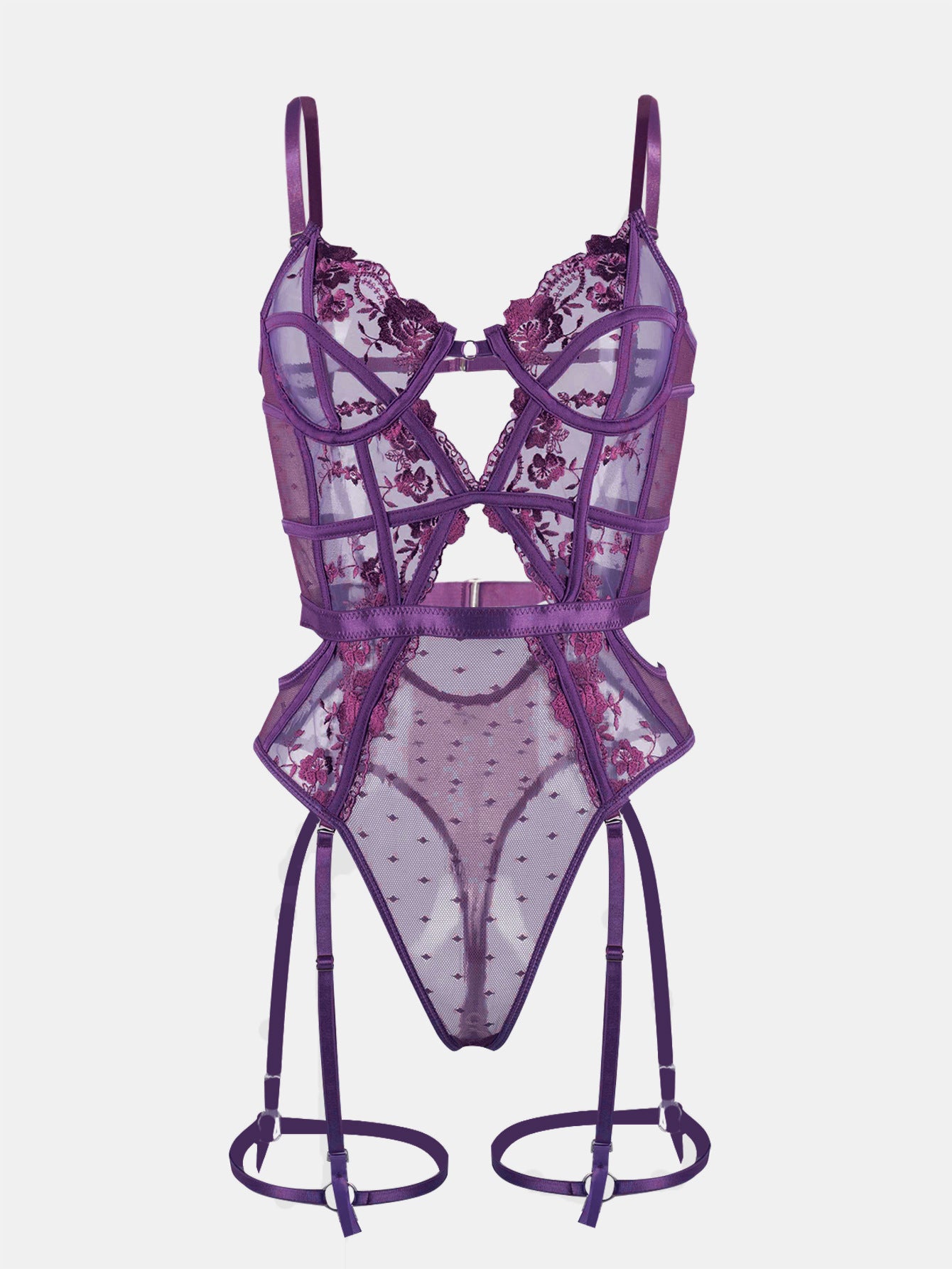 Damen Body mit Spitze und Cut-Outs