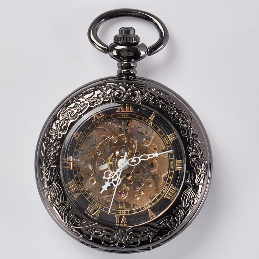 Mechanische Skelett-Taschenuhr Vintage