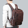 USB-Lederrucksack für Herren