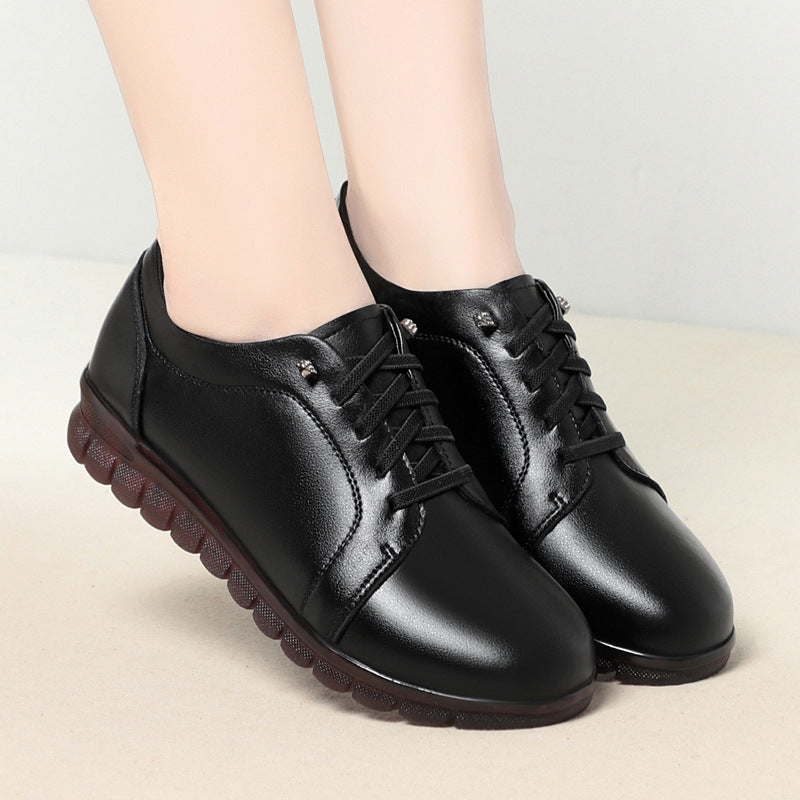 Damen Leder Slipper mit weicher Sohle
