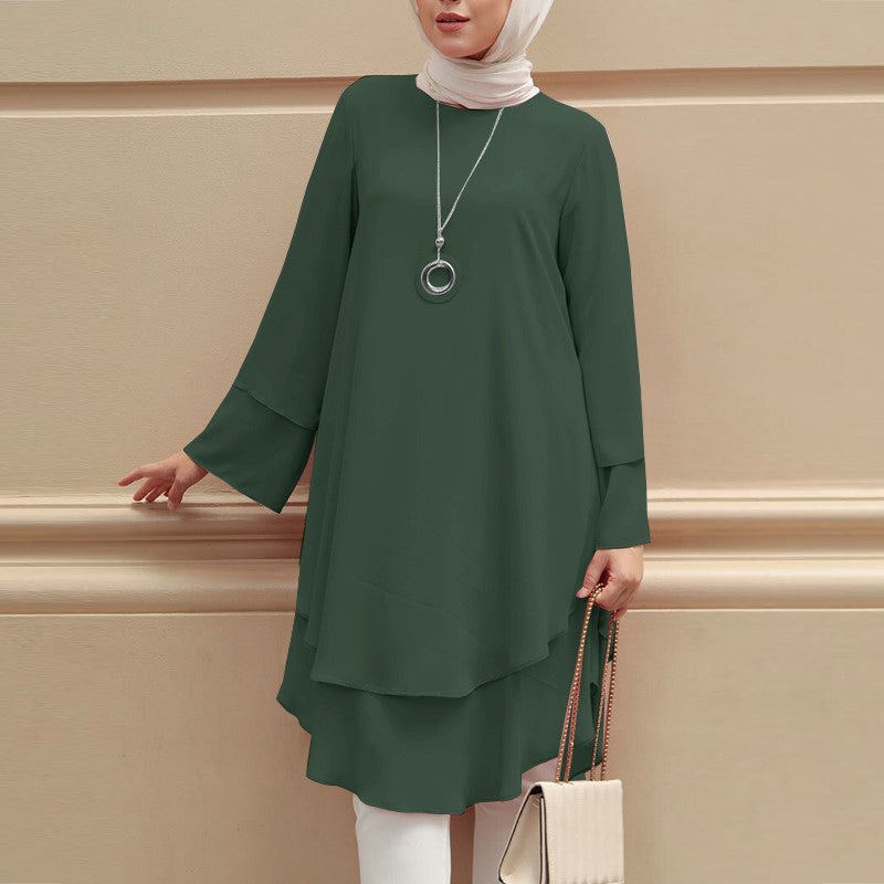 Langes Hemdblusenkleid im Vintage-Stil