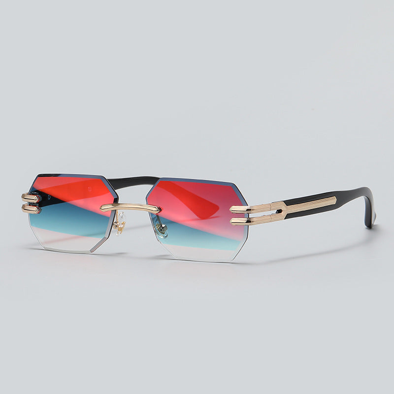 Randlose Unisex Sonnenbrille mit UV-Schutz