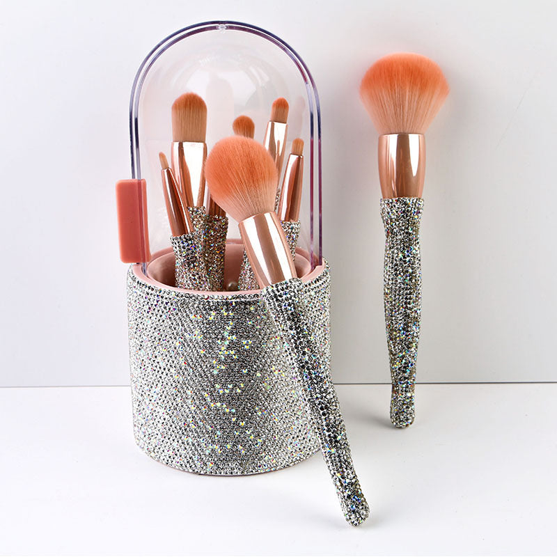 8er-Set Make-up Pinsel mit Diamant-Besatz – Bild 5 | LuxeStyle