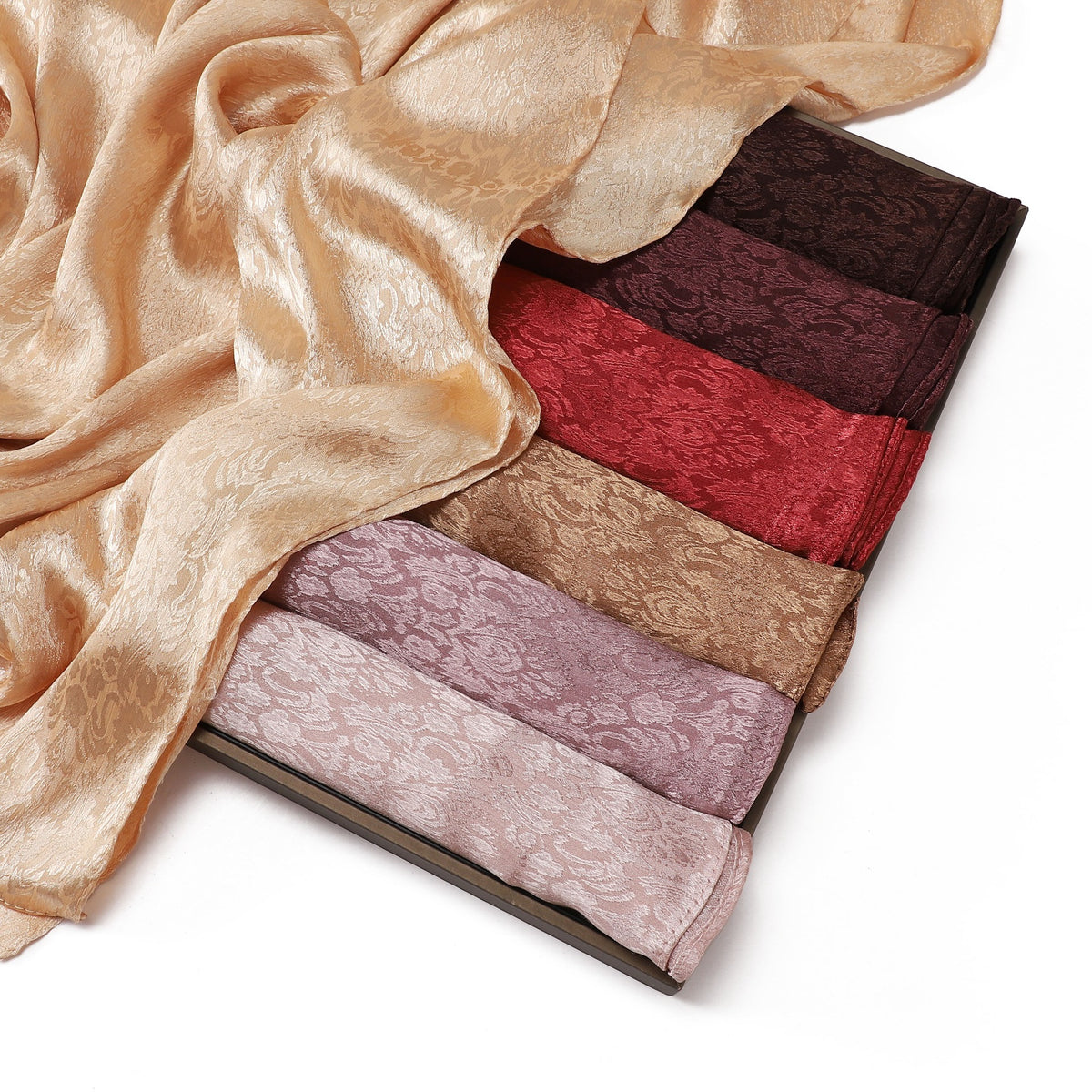 Satin Jacquard Kopftuch für Damen – Bild 7 | LuxeStyle