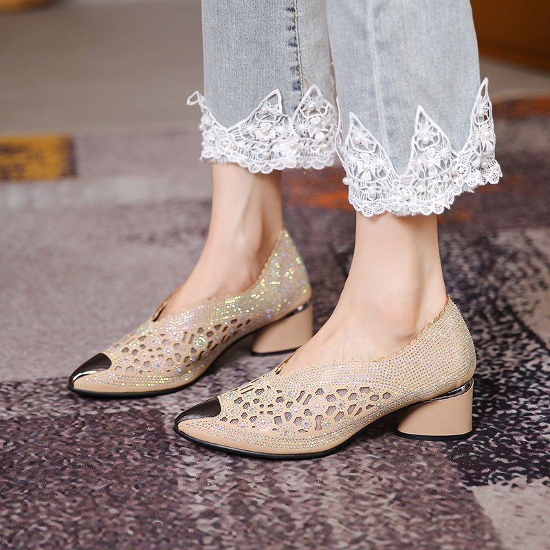 Pumps mit Mesh & Strass – Bild 4 | LuxeStyle