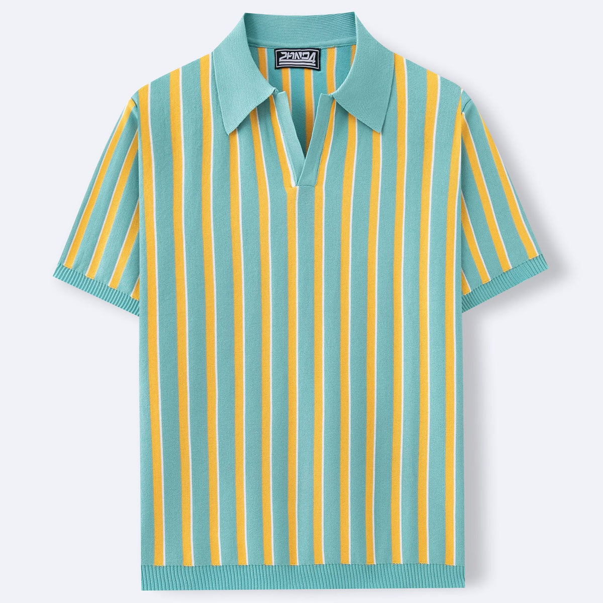 Gestreiftes Strick-Polohemd für Herren – Bild 7 | LuxeStyle