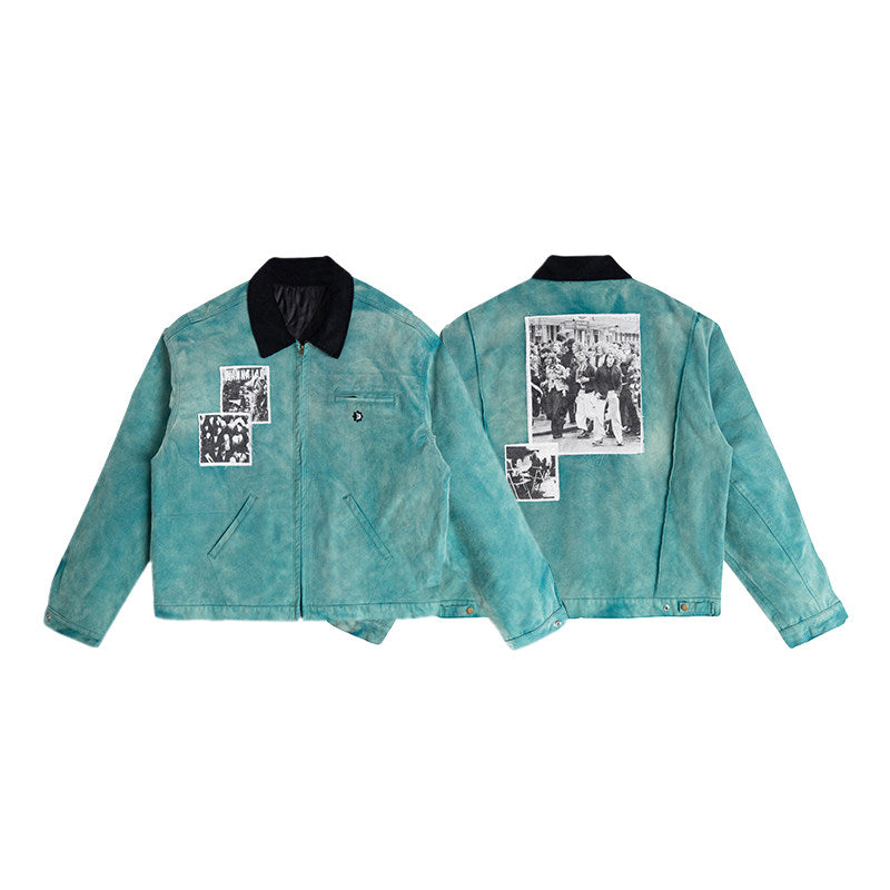 Kurzarm-Arbeitsjacke mit Patchwork – Bild 8 | LuxeStyle