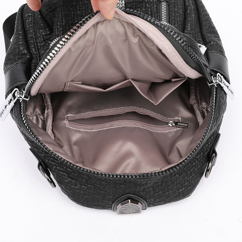 Leder Schultertasche mit Diamanten – Bild 1 | LuxeStyle