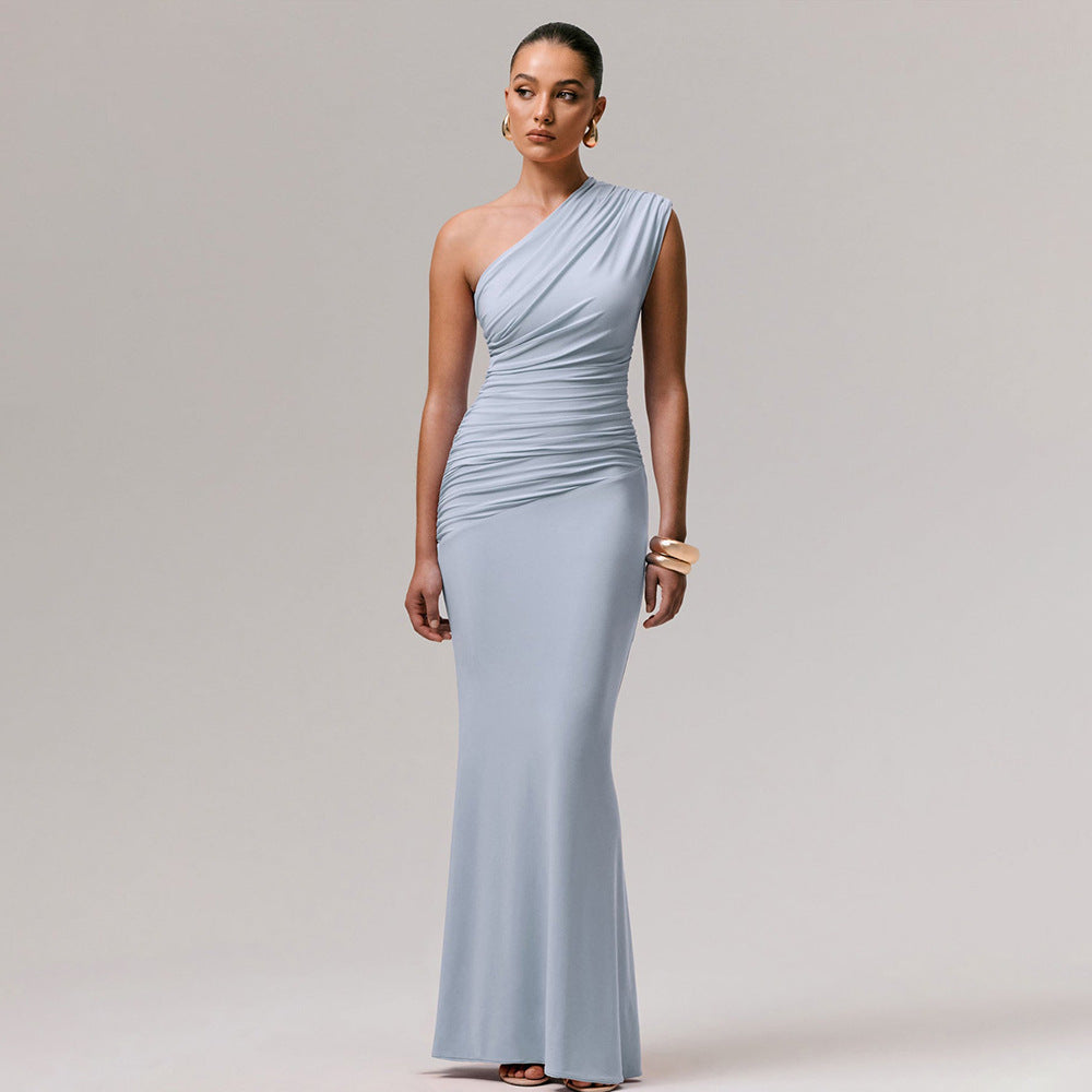 One-Shoulder Abendkleid Lang – Bild 8 | LuxeStyle