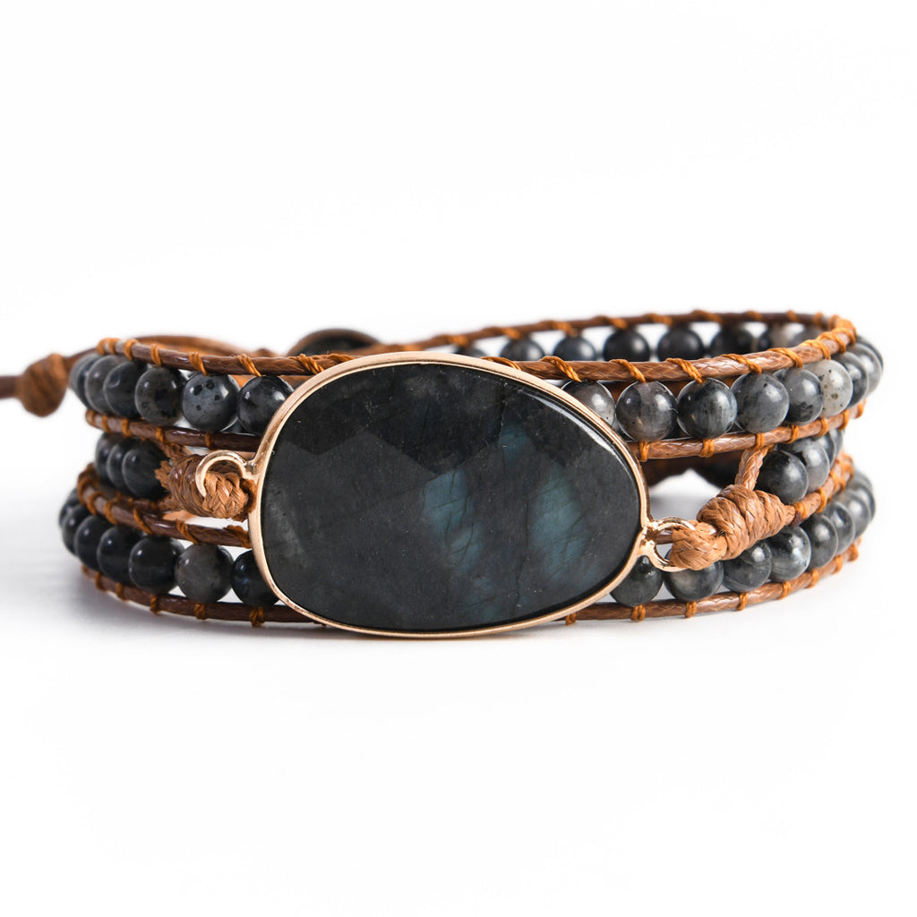 Rosenquarz Perlenarmband handgeflochten – Bild 2 | LuxeStyle