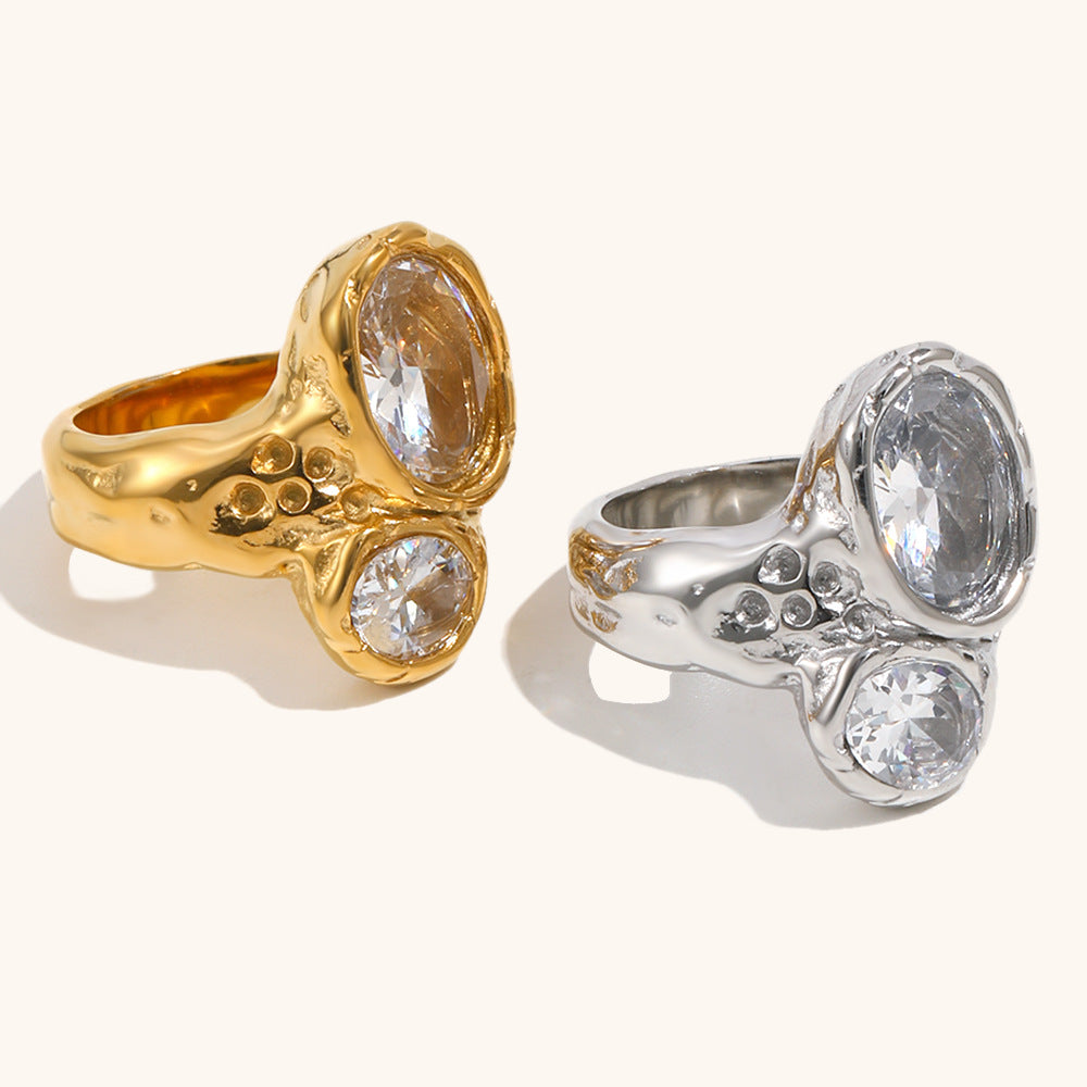 Doppelkopf-Ring mit Zirkon – Bild 4 | LuxeStyle