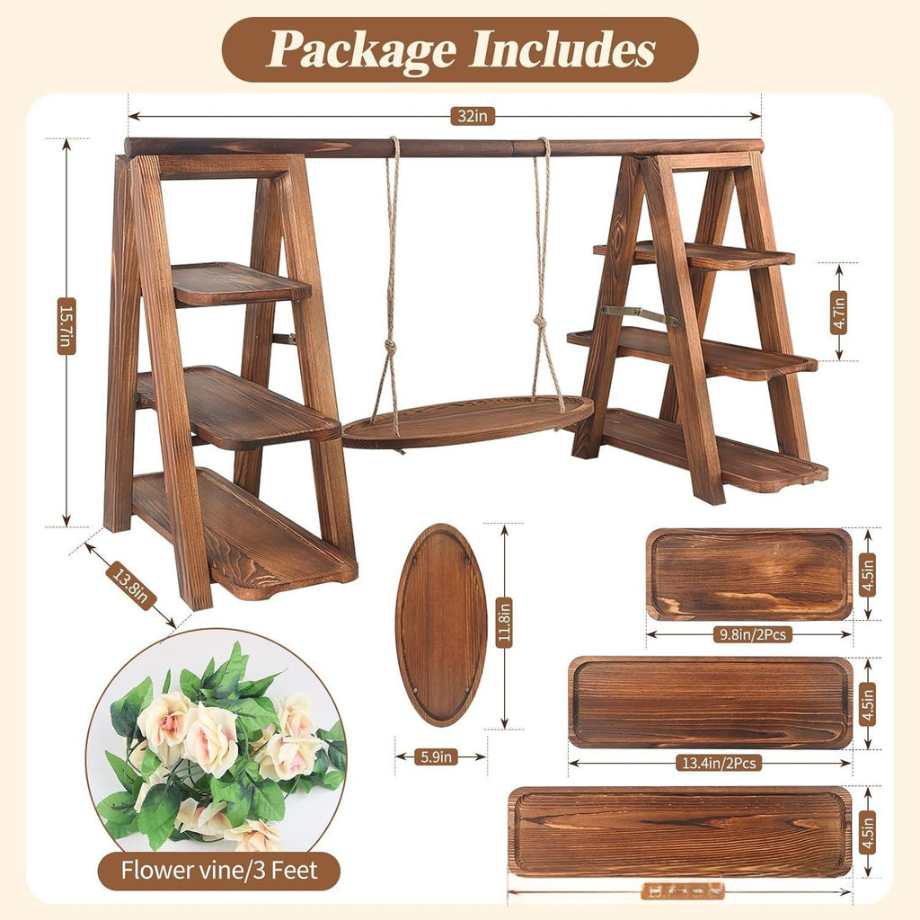 Holz-Klappregal mit Rollen – Bild 2 | LuxeStyle