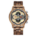 Holzarmbanduhr für Herren, Quarz, Multifunktion | LuxeStyle