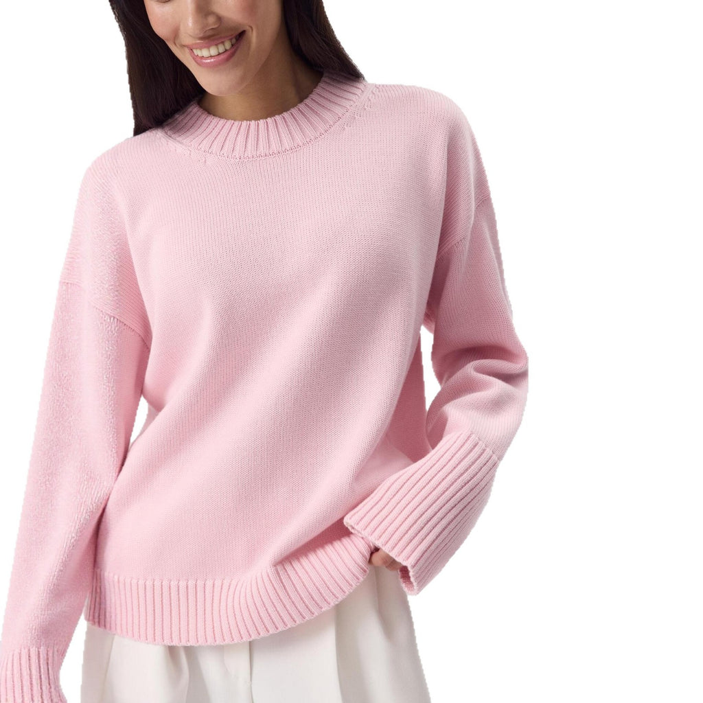 Lockerer Baumwoll-Strickpullover für Damen