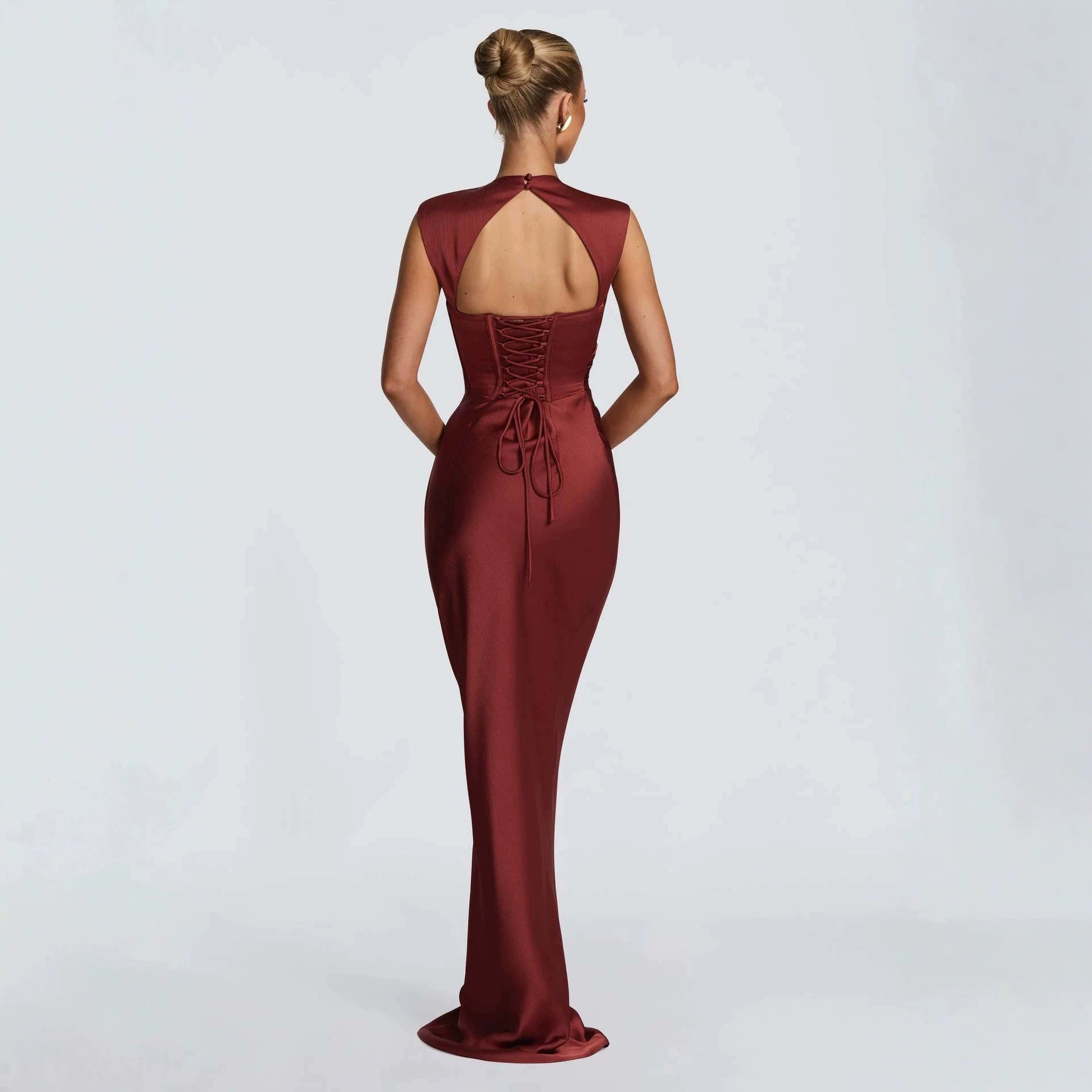 Elegantes Satin-Abendkleid mit Meerjungfrauen-Schnitt