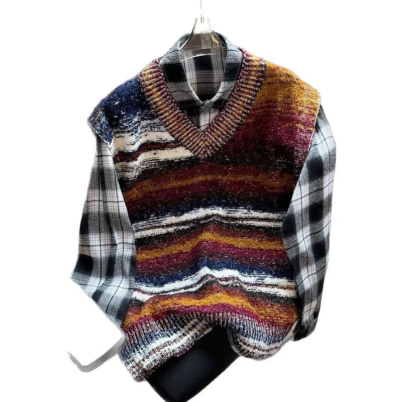 Herren-Striped-Weste
