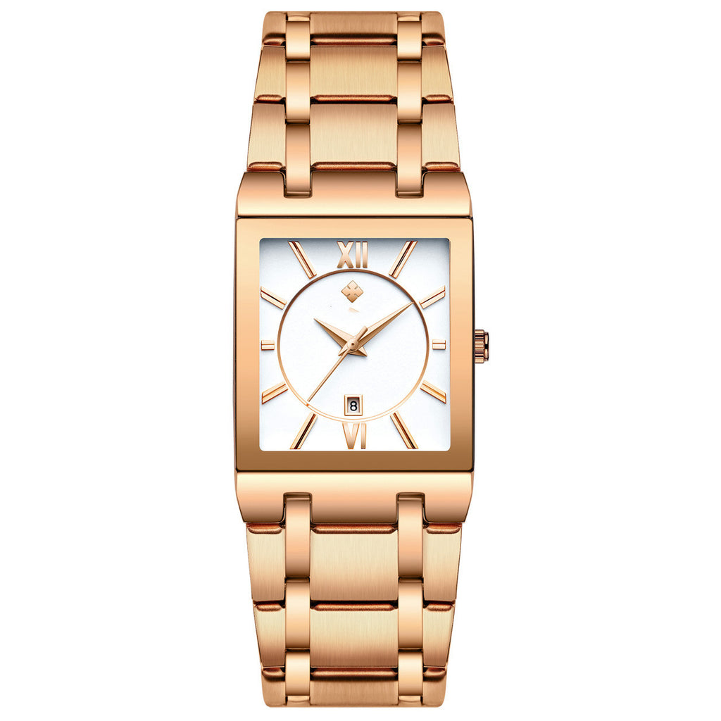 Quarz-Herrenuhr mit eckigem Stahlgehäuse – Bild 14 | LuxeStyle