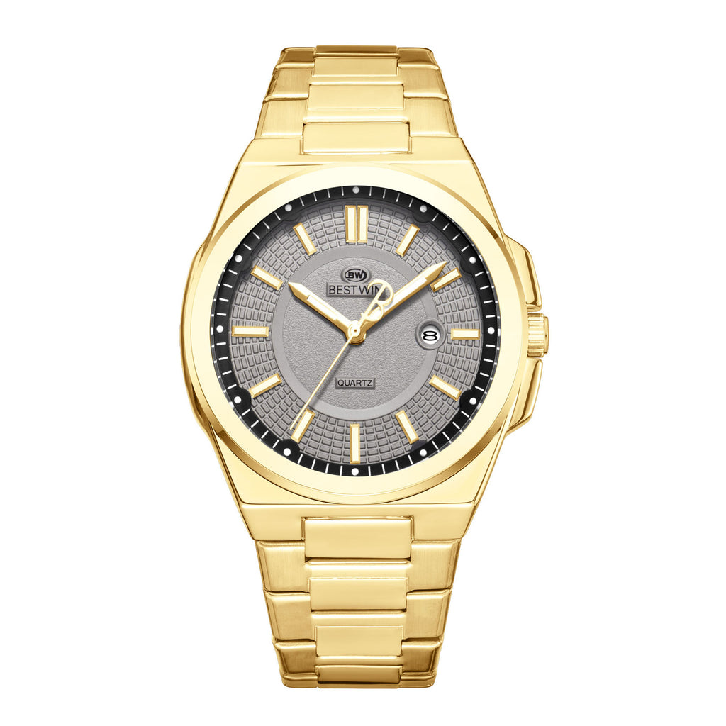 Herrenuhr mit Datumsanzeige und Leuchtzeigern