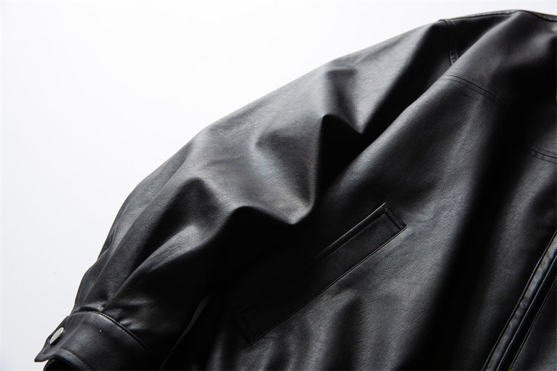 Matte PU Lederjacke für Herren