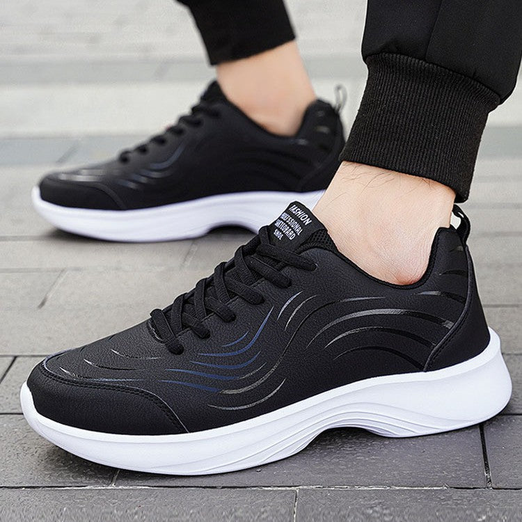 Wasserdichte Herren-Sneaker aus schwarzem Leder – Bild 3 | LuxeStyle