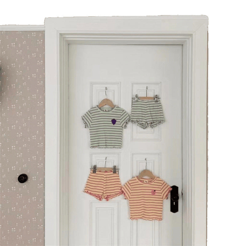 Gestreifter Kinder-Pyjama aus Eisseide | LuxeStyle
