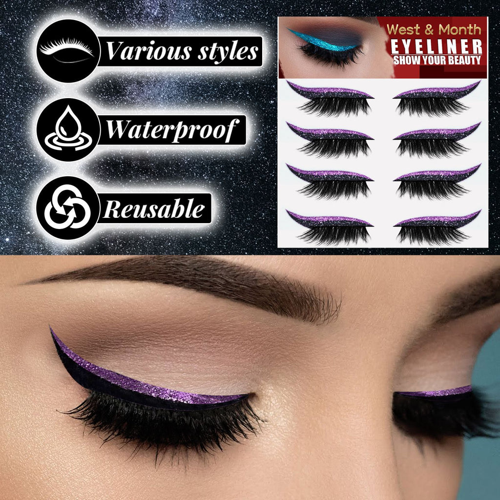 Wiederverwendbare Eyelash- und Eyeliner-Sticker – Ansicht 3
