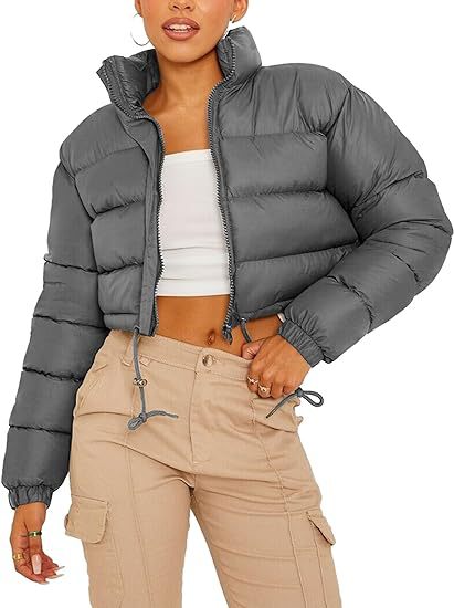 Weisser Pufferjacke mit Seitentasche – Bild 8 | LuxeStyle