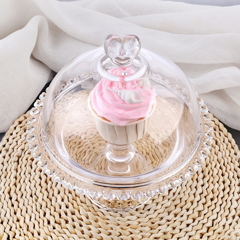 Herzförmige Glas Etagere für Kuchen & Desserts