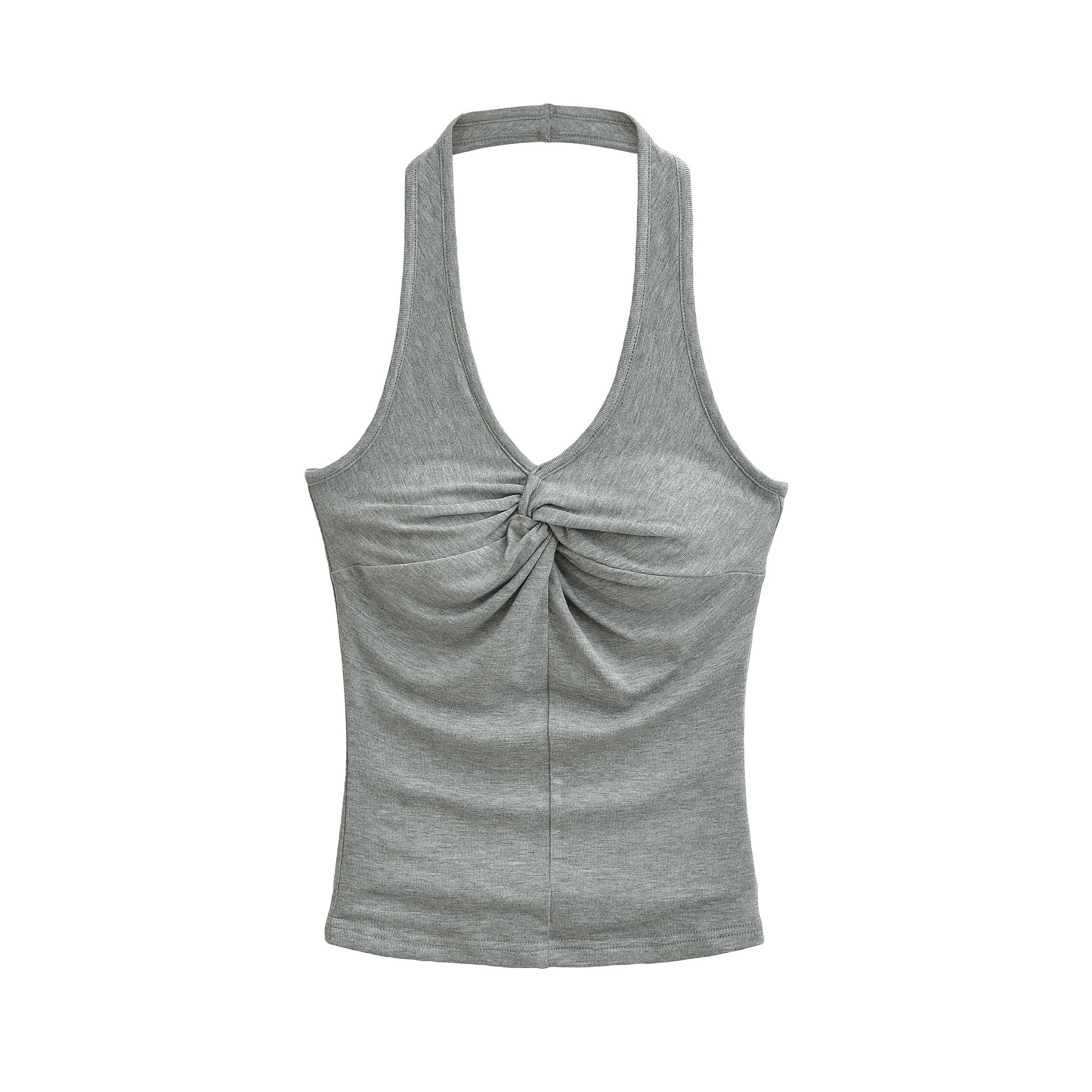 Halter-Neck V-Shirt für Damen