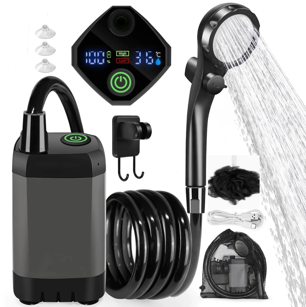 Tragbare Camping-Dusche 8000 mA – Bild 8 | LuxeStyle
