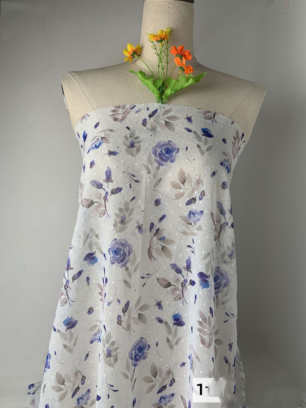 Chiffonstoff Gold bedruckt für Hanfu – Bild 11 | LuxeStyle