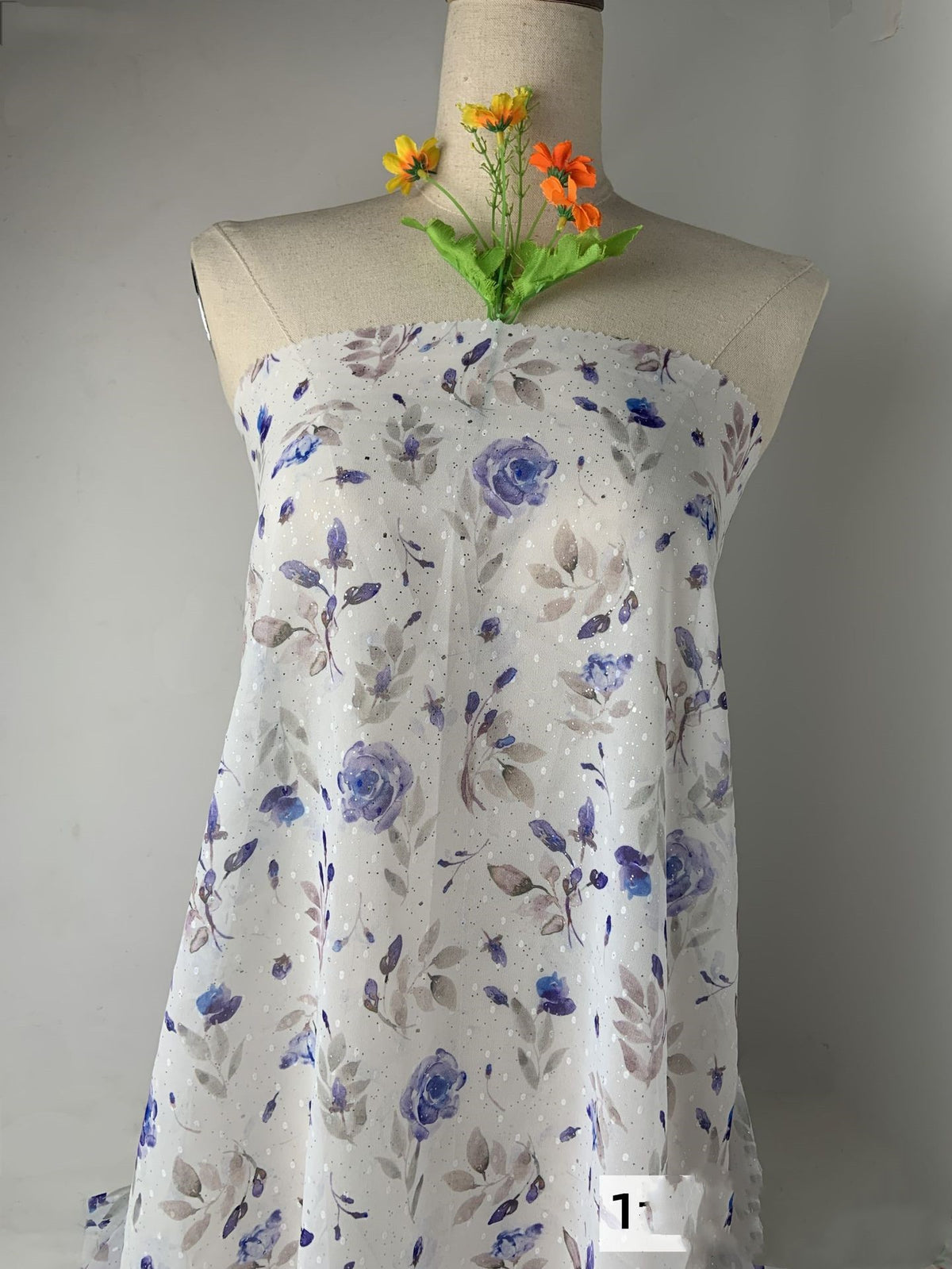 Chiffonstoff Gold bedruckt für Hanfu – Bild 11 | LuxeStyle