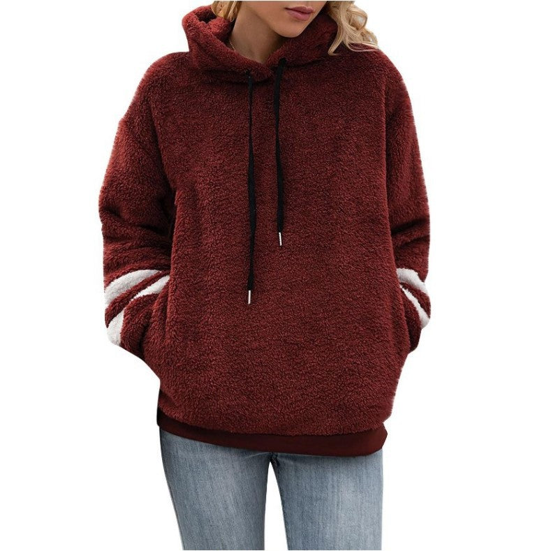 Relaxed-Fit Hoodie «Cosy» – mit Fell-Panel & Kordelzug