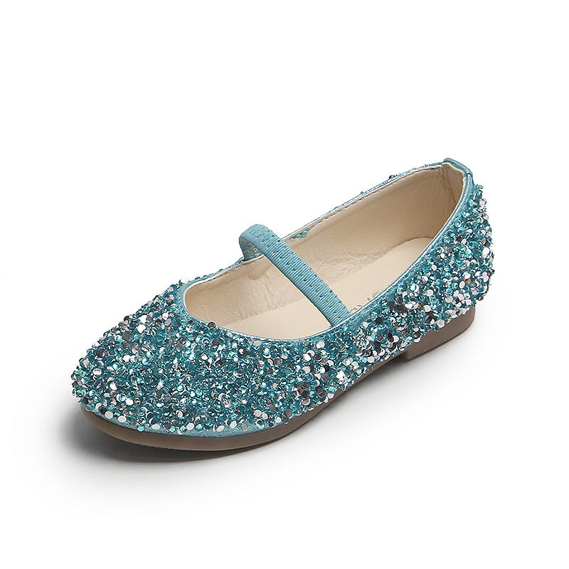 Mädchen-Pumps mit Glitzer und weicher Sohle