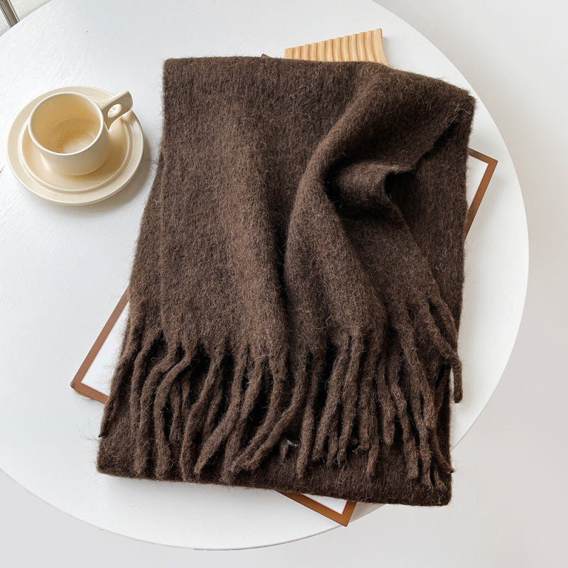 Langer Wollschal aus Polyester 40 × 210 cm – Bild 15 | LuxeStyle