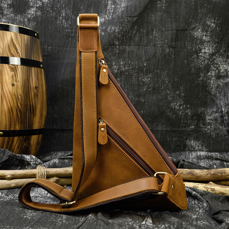 Brusttasche Retro Leder