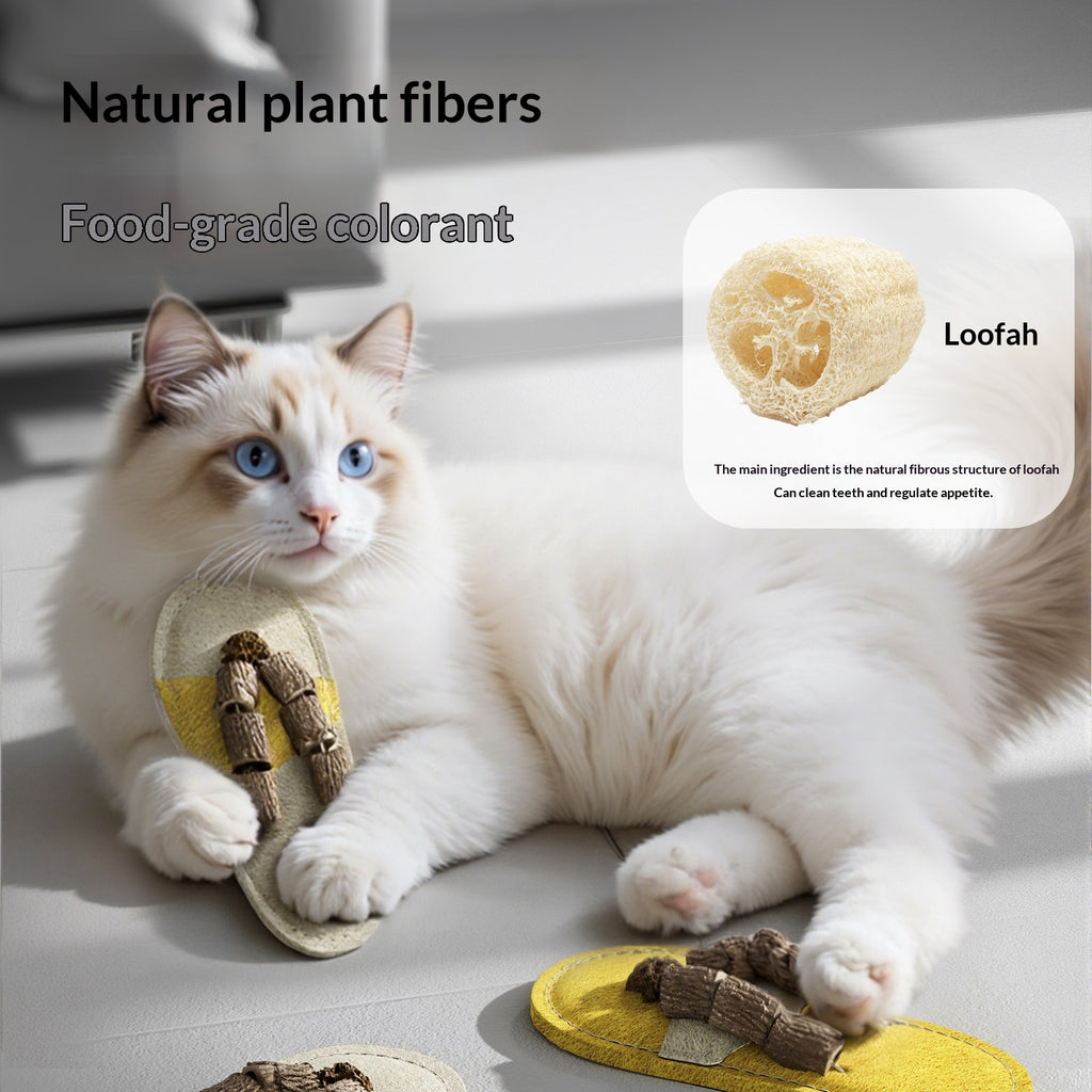 Loofah Kauspielzeug für Katzen