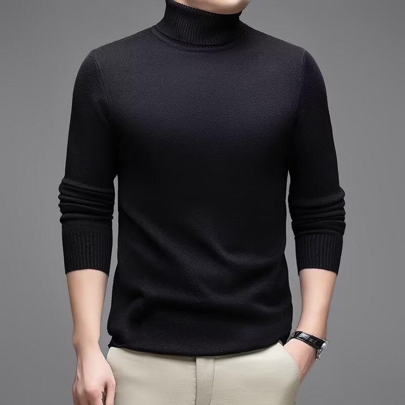Strickpullover mit Kragen, dunkelgrau