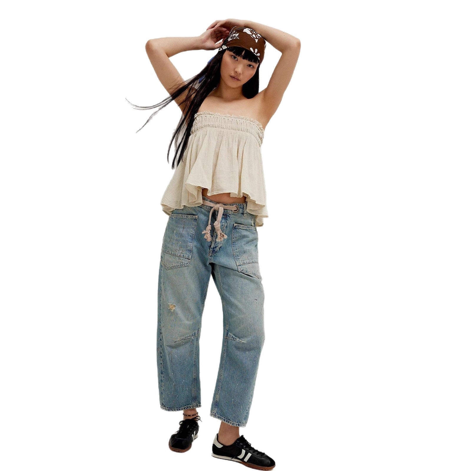 Vintage-Patchwork Jeans