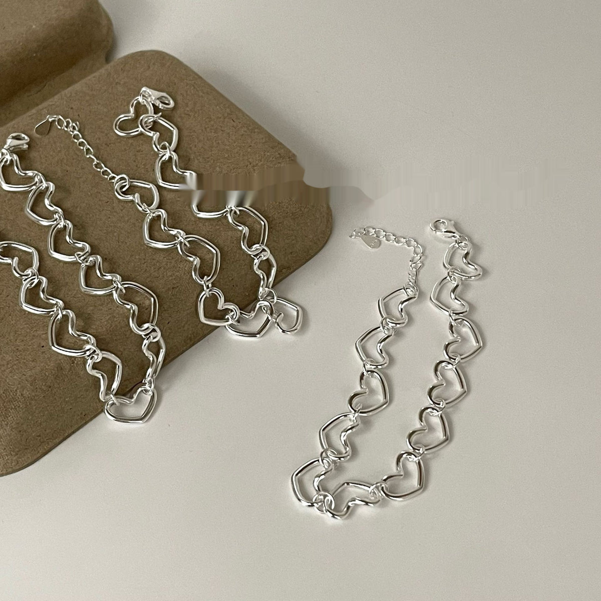 S925 Sterling Silber Herz Armband – Bild 5 | LuxeStyle