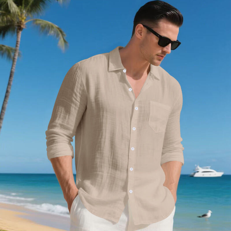 Männer-Linienlangarmshirt, 20-Zählung, weiss – Bild 3 | LuxeStyle