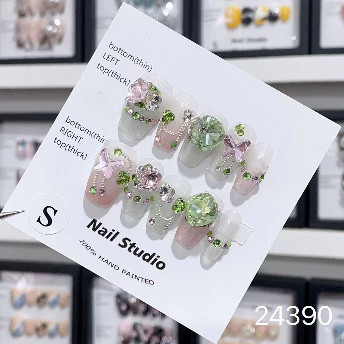 Aufklebbare Handbemalte Kristallnägel – Bild 20 | LuxeStyle