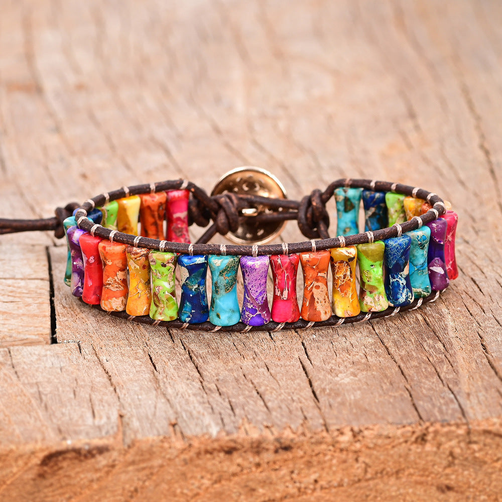 Boho-Armband mit mehrfarbigen Imperial-Steinen – Bild 4 | LuxeStyle