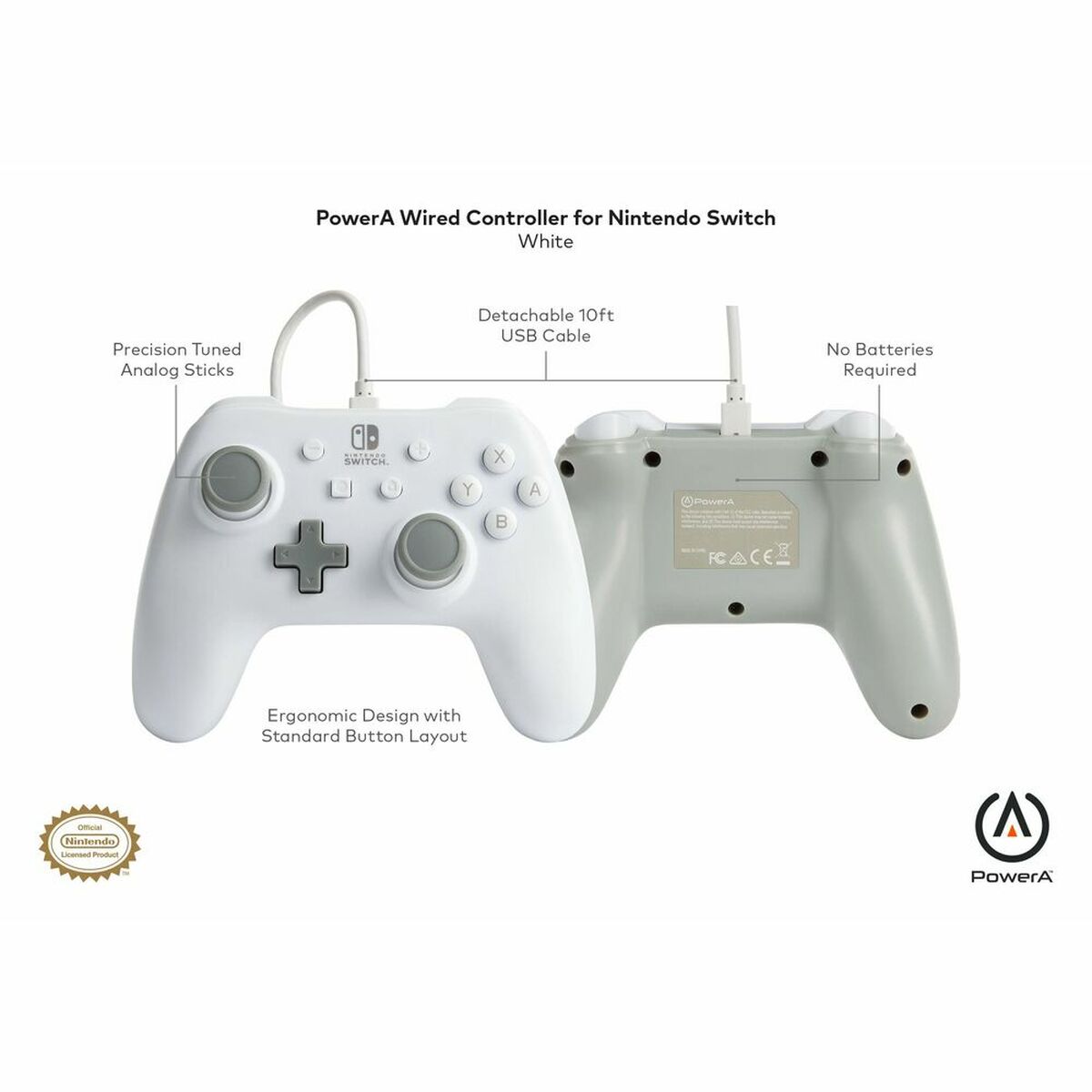 Weisser Gaming Controller für Switch – Optimaler Grip!