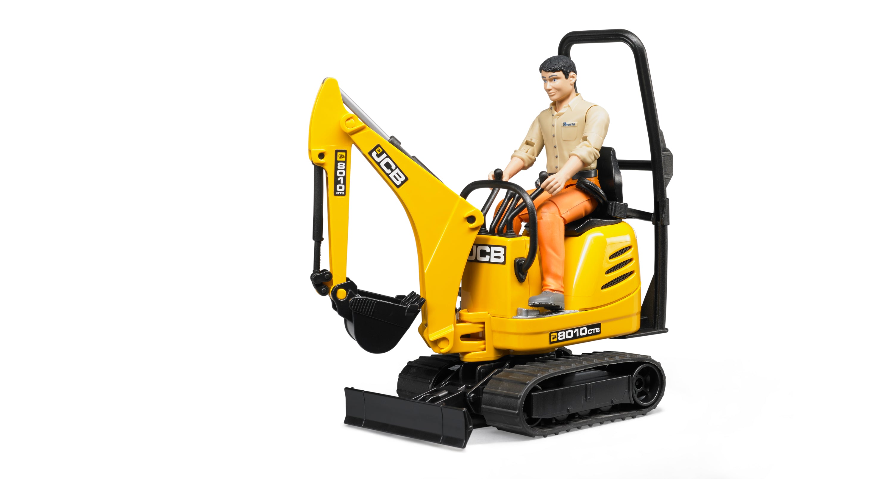 JCB Mikrobagger 8010 CTS und Bauarbeiter