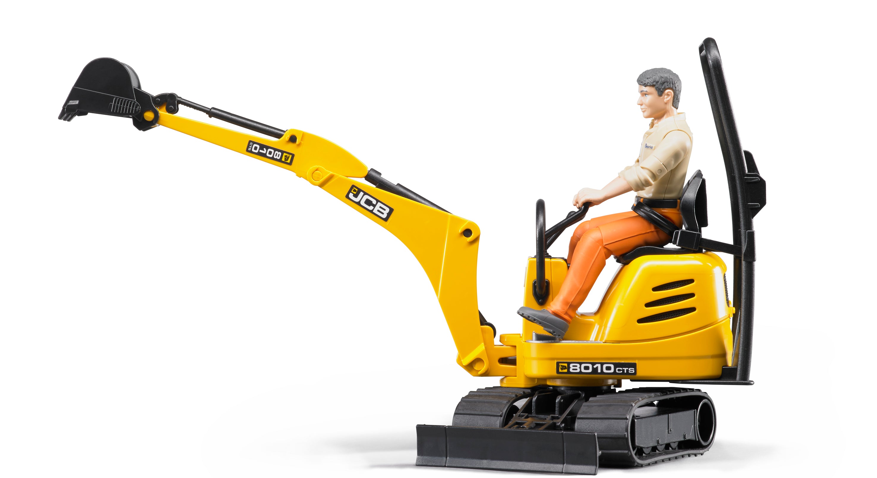 JCB Mikrobagger 8010 CTS und Bauarbeiter