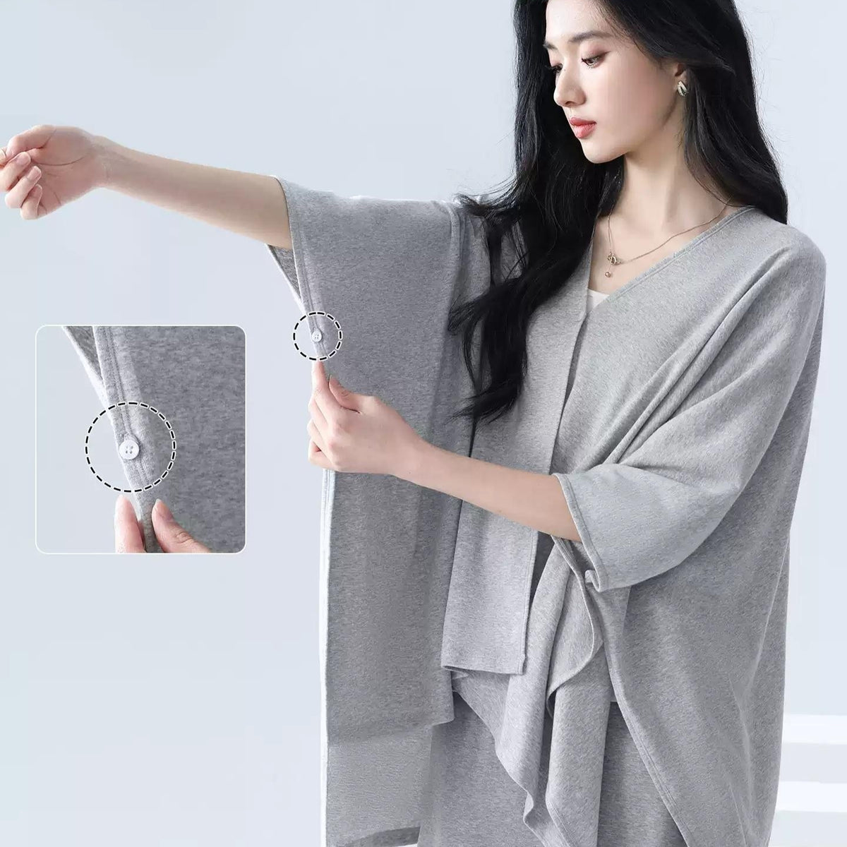Baumwoll-Cape für Frühling und Sommer – Bild 5 | LuxeStyle