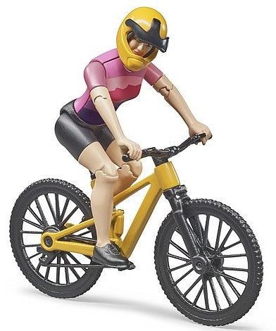 bworld Mountainbike mit Radfahrerin